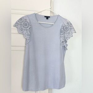 J. Crew T-shirt blouse with eyelet Sleeves